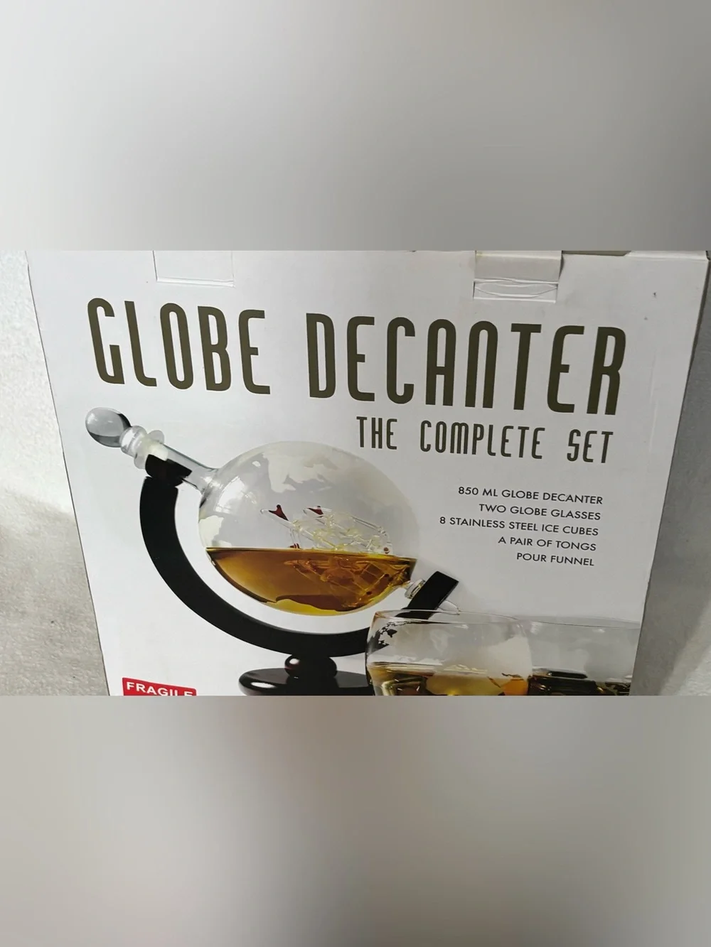 Globe brand decanter